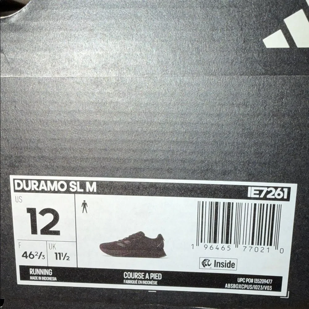 Adidas Duramo SL Core Black IE7261 Men’s Size 12